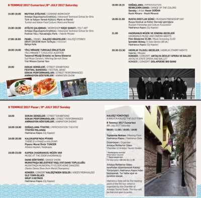 Uluslararası Kaleiçi Old Town Festival Programı, 8-9 Temmuz